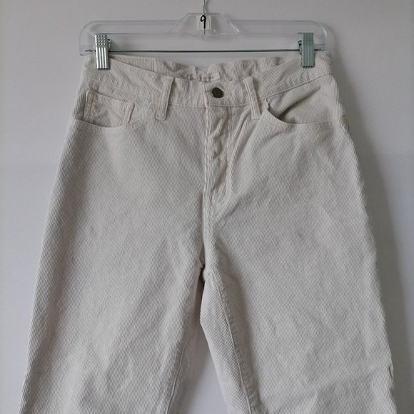 Lucky Brand Womens Ivory High Rise Crop Mini Boot Ankle Jeans Size 8/29 - Picture 2 of 8